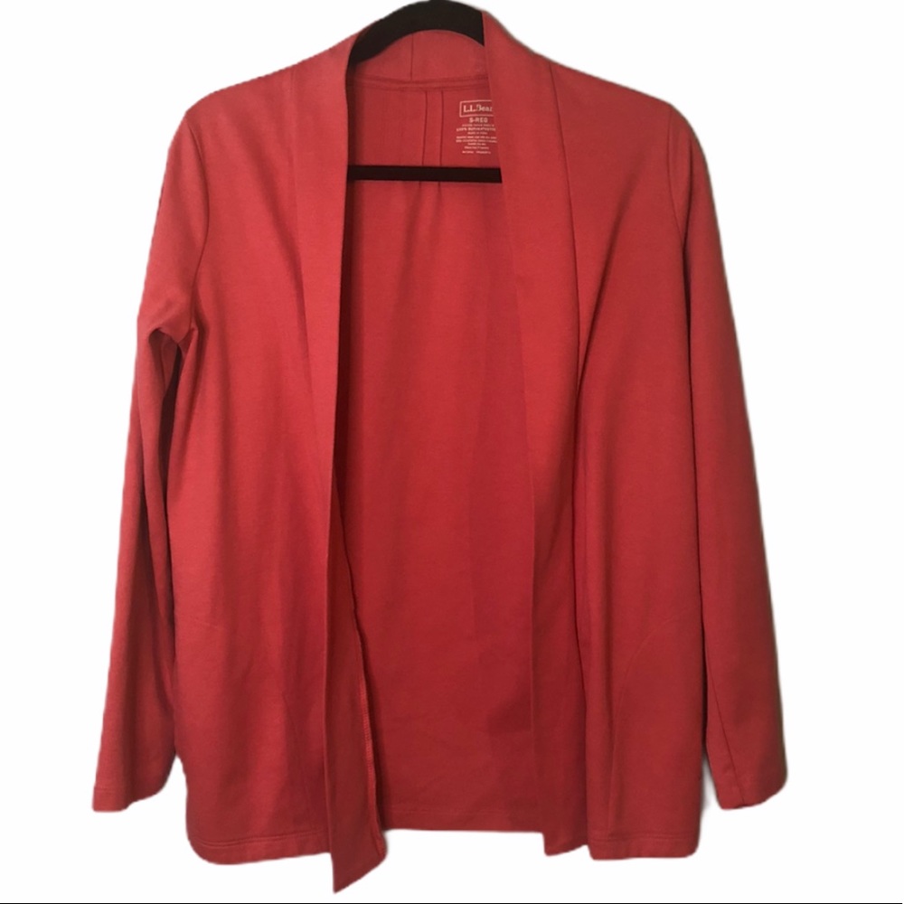 LL BEAN Pink Cardigan Sz Small